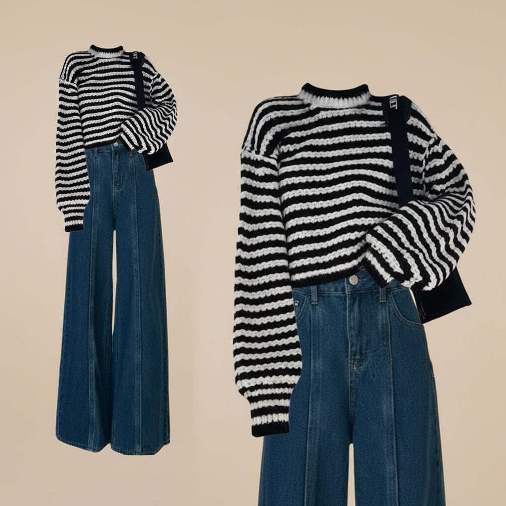Autumn-Winter Korean College Style Two-Piece Set Knitted - Vusy Kawaii Shop