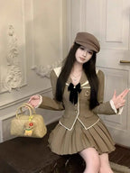 Women Two-Piece College Style Short Suit Jacket - Vusy Kawaii Shop