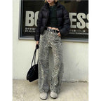Leopard Print Overalls Harajuku Street Style