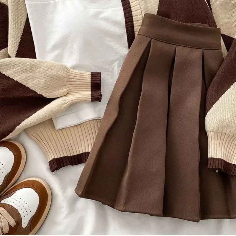 Fashion Knitting Suit Sling Sweater Cardigan Coat Autumn - Vusy Kawaii Shop