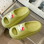 Sanrios Hello Kittys Slippers Women's Summer Outdoor Thick Sole Shoes Fashion Home Bathroom Slippers Anti Slip Girls Sandals