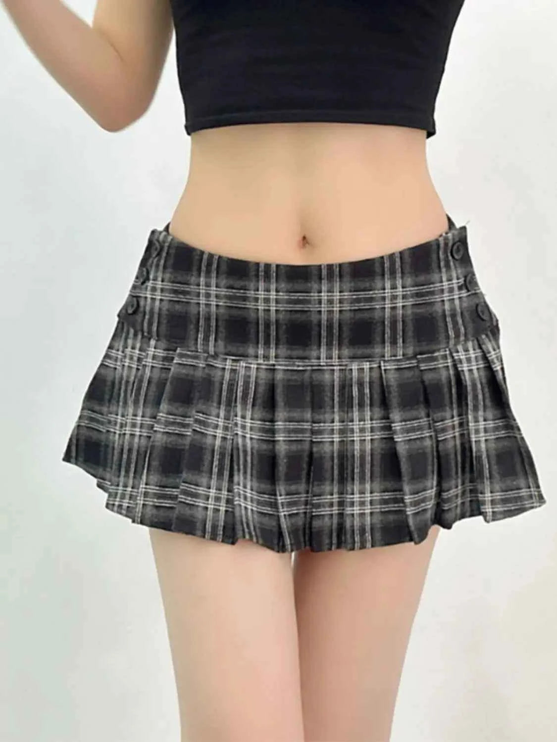 Harajuku Checkered Mini Skirt Kawaii A-Line Skirt