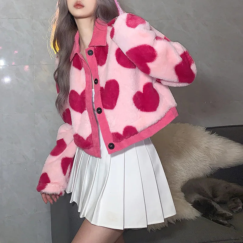 Clothing with Contrasting Colors Loose and Fashionable - Vusy Kawaii Shop