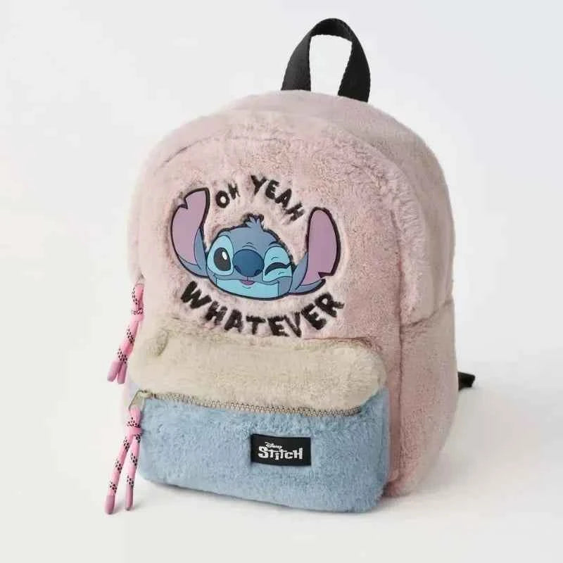 Disney New Mickey Cartoon Fashion Backpack Women's Minnie Canvas School Bag Boys and Girls Fashion Large Capacity Backpack
