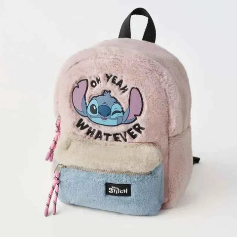 Disney New Mickey Cartoon Fashion Backpack Women's Minnie Canvas School Bag Boys and Girls Fashion Large Capacity Backpack