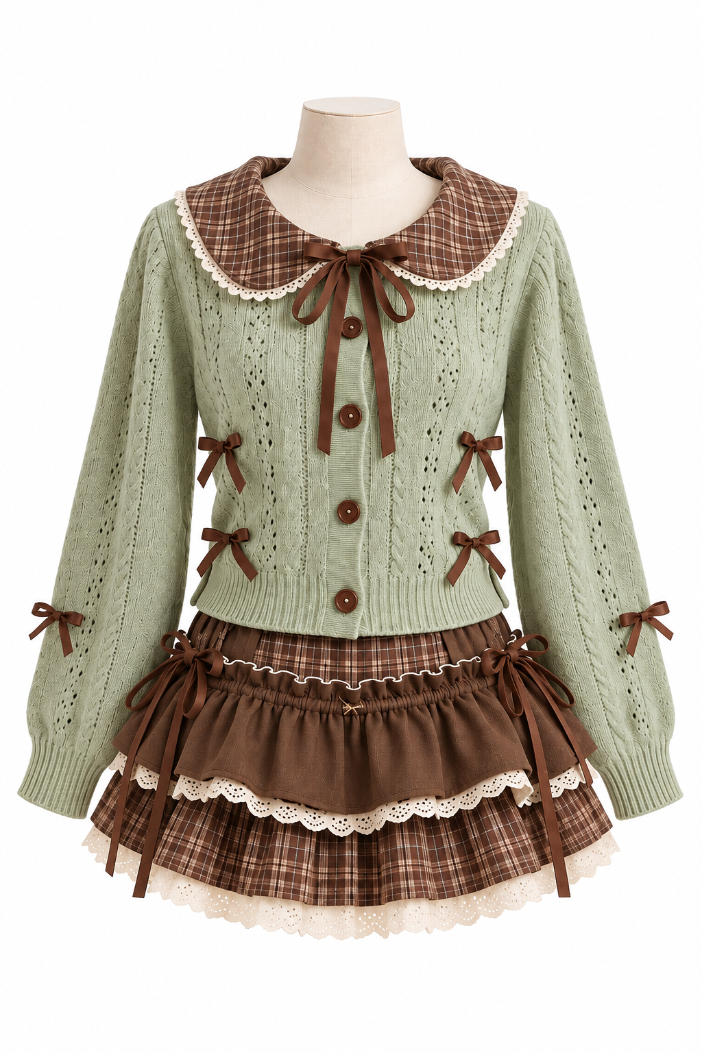 Ensembles de robes E-Girls japonaises style "Fairycore" à lacets entrecroisés, coupe slim