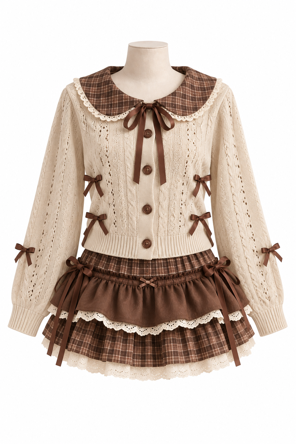 Ensembles de robes E-Girls japonaises style "Fairycore" à lacets entrecroisés, coupe slim