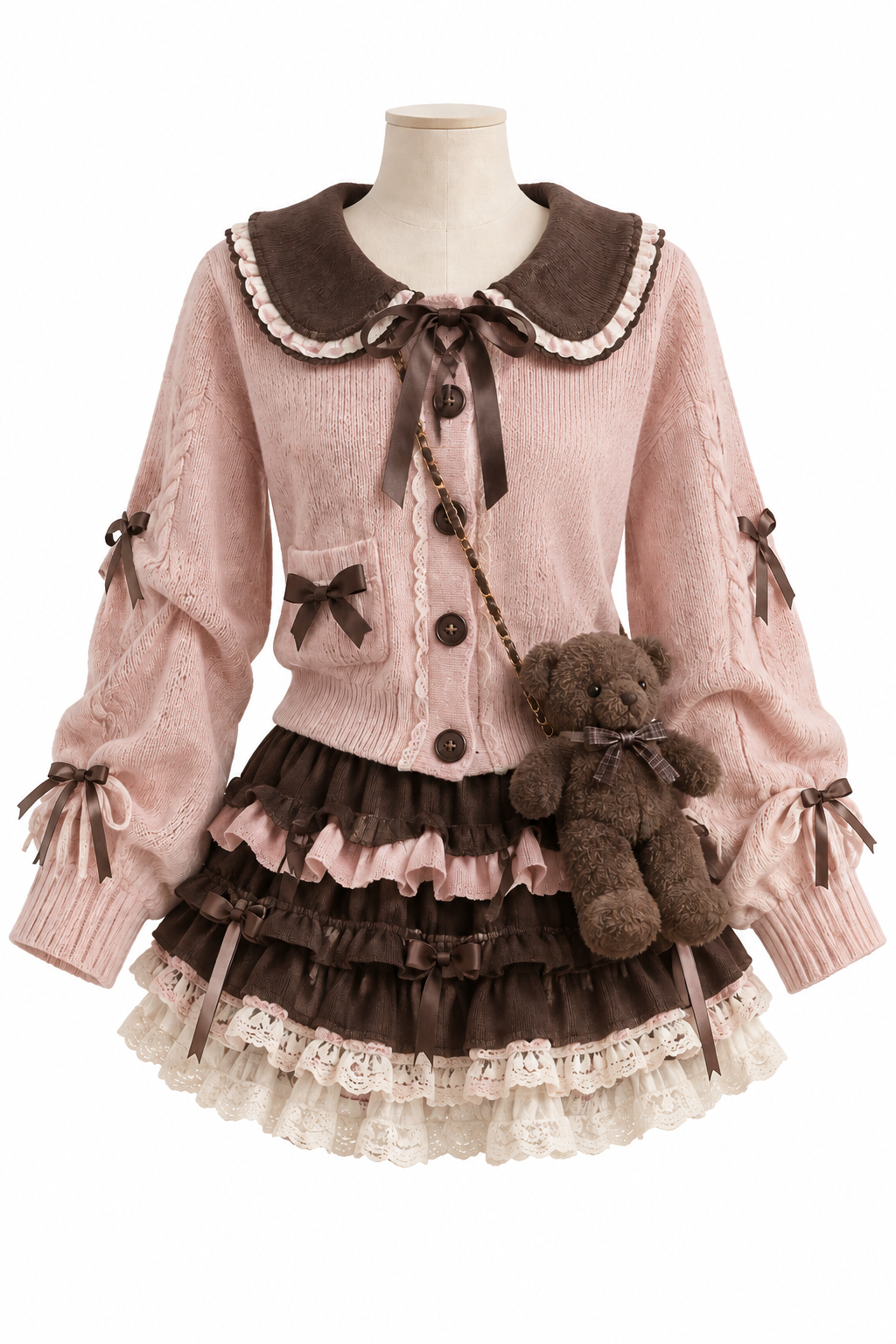 Ensembles de robes E-Girls japonaises style "Fairycore" à lacets entrecroisés, coupe slim