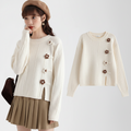 College Style Loose Pullover Sweater