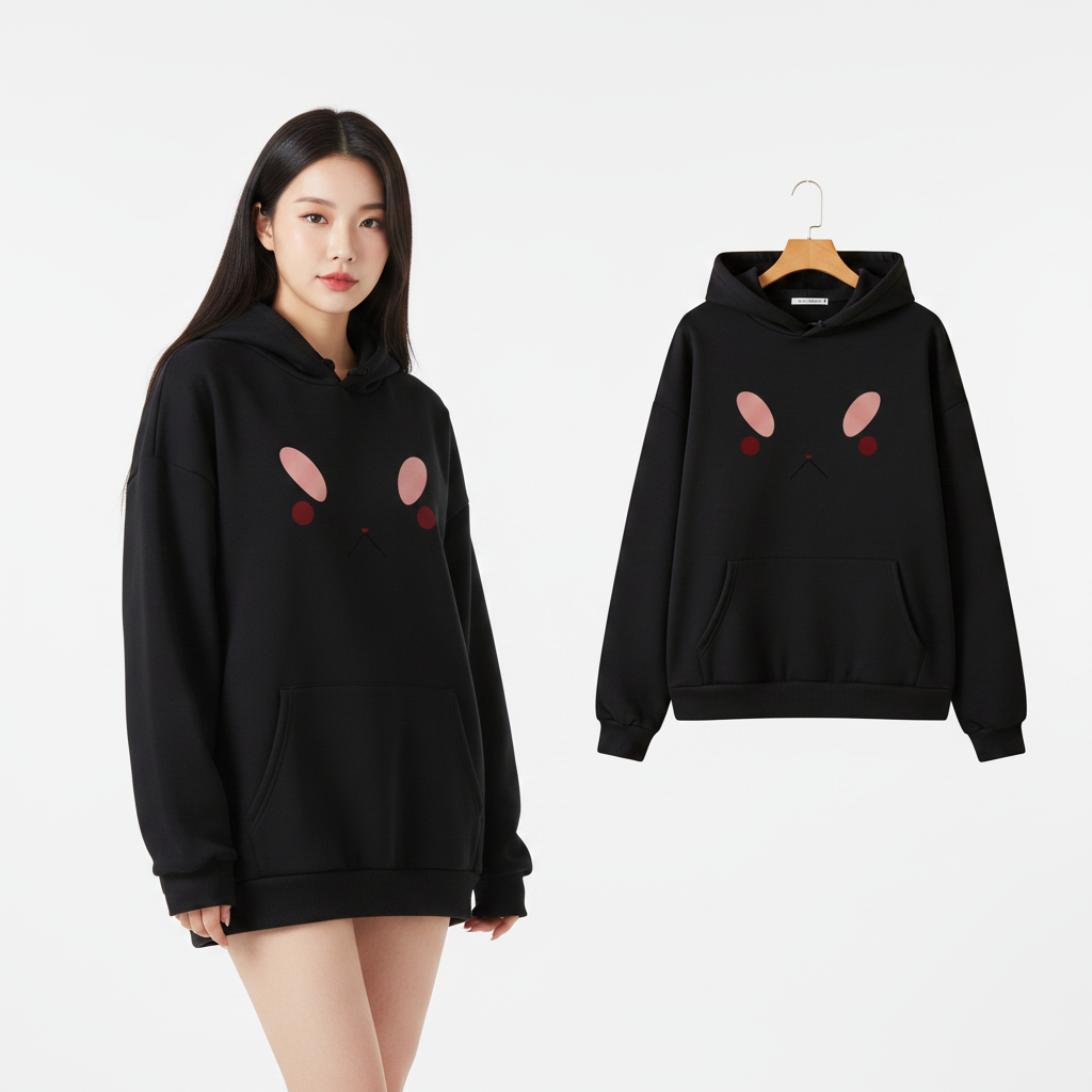 Japanischer Biene und Welpe Katze Kawaii Hoodie