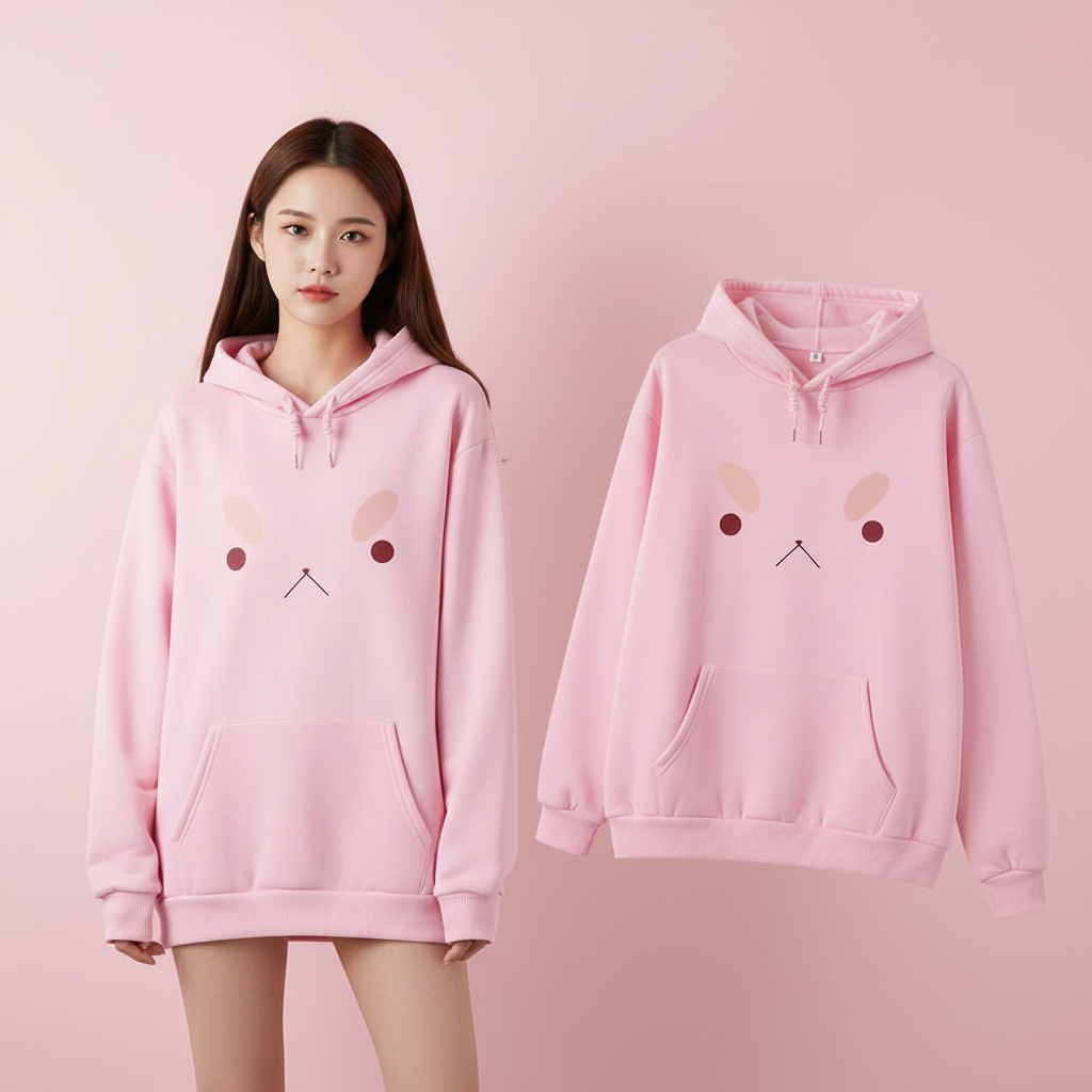 Japanischer Biene und Welpe Katze Kawaii Hoodie