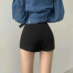 Black Split Mini Skirt for Women