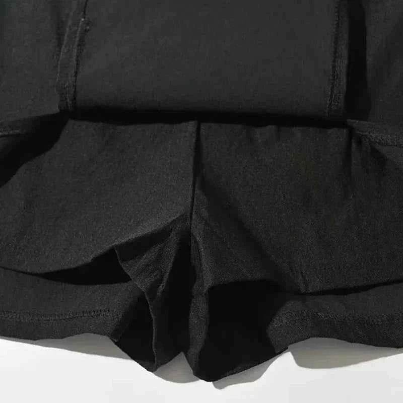 Black Split Mini Skirt for Women