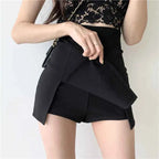 Black Split Mini Skirt for Women
