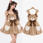 Women's Sweet Lolita Off-Shoulder Spaghetti-Strap Mini Dress