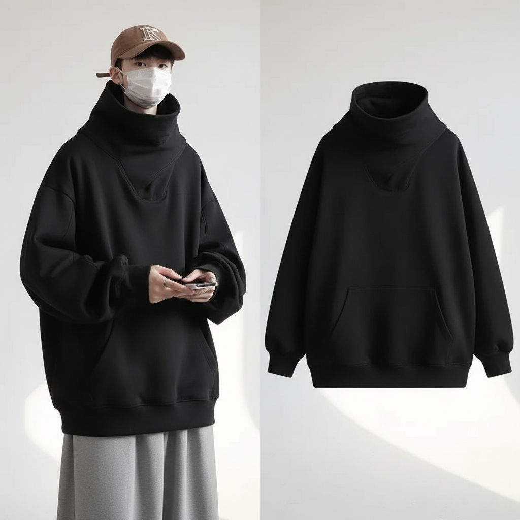 Sweat à capuche streetwear japonais décontracté
