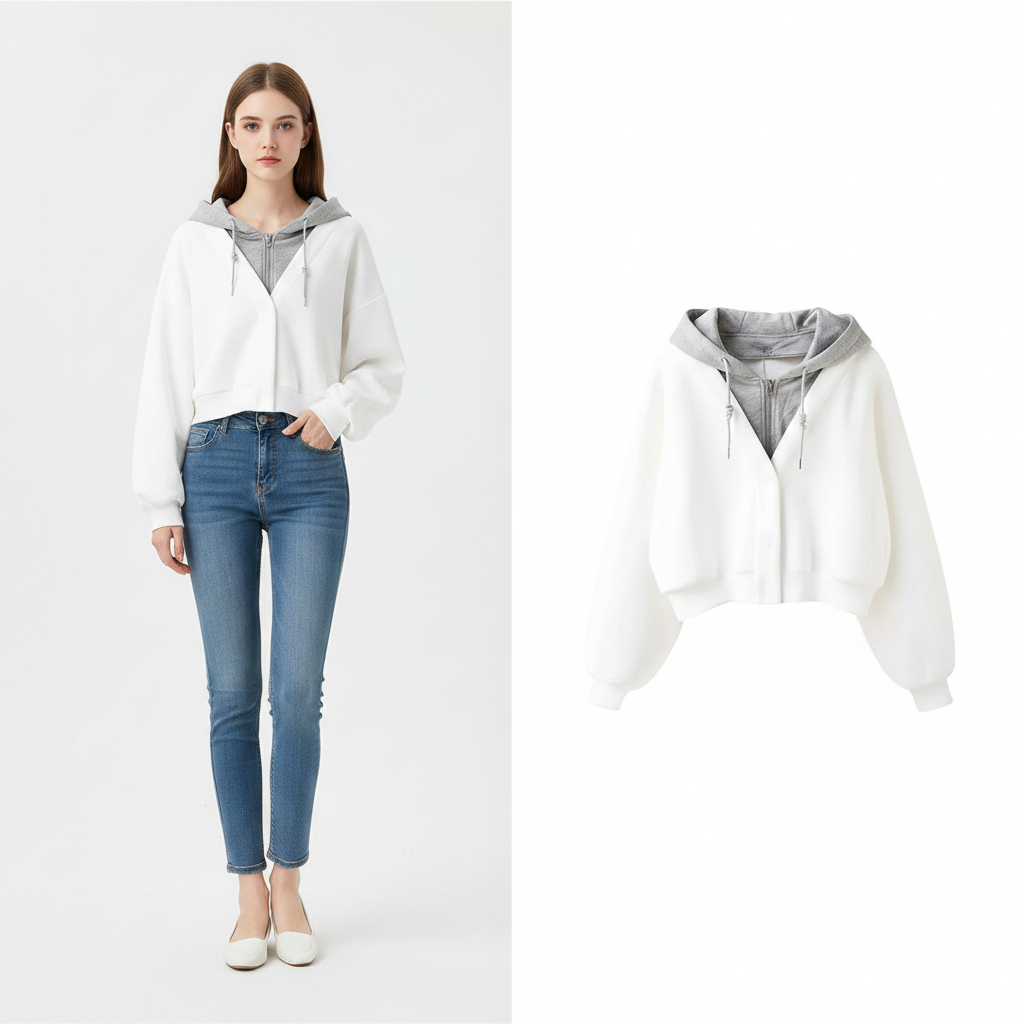Veste à capuche de style japonais "Chic Girl"