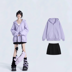 Niedliche Kapuzenstrickjacke mit Hasenmotiv für Damen