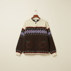 Süße Retro Apple Strickjacke