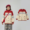 Süße Retro Apple Strickjacke