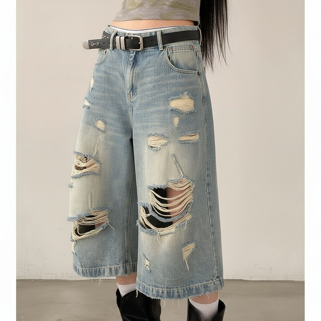 Denim Shorts Detalle v2