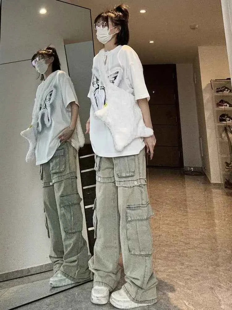 Detachable Cargo Jeans for Women