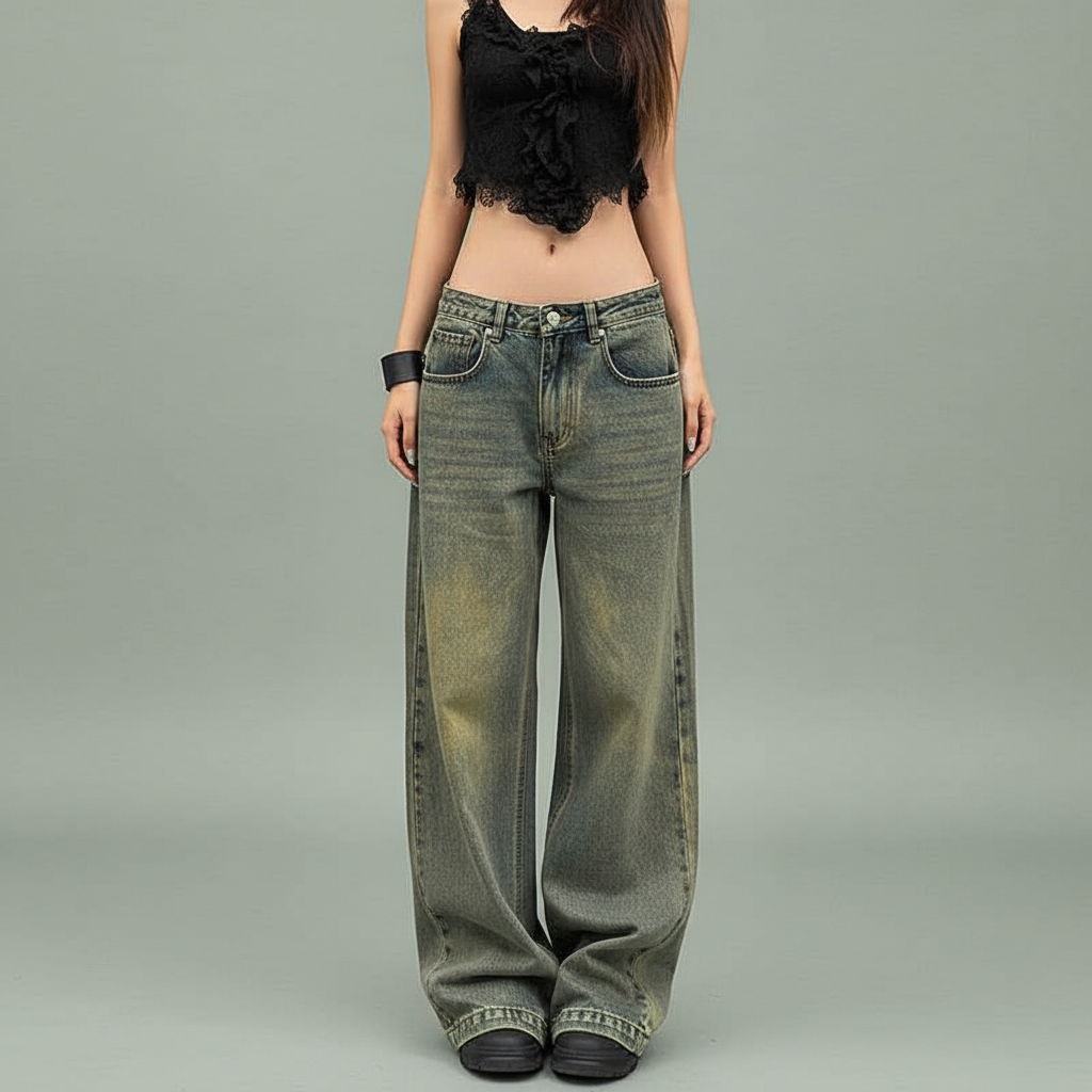 Distressed Jeans - Plano medio