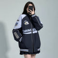 Embroidered Baseball Cap Style Jacket
