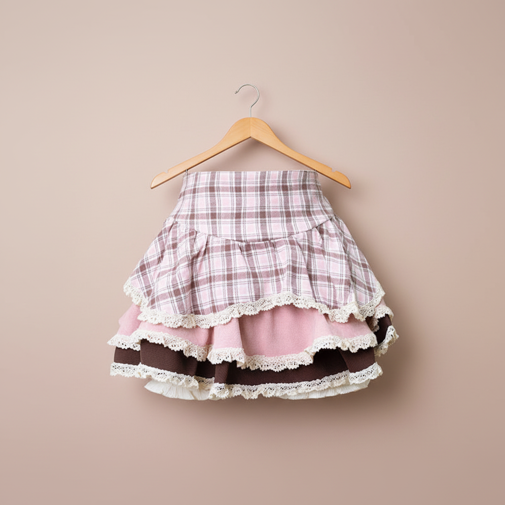 Falda Kawaii Lolita en un gancho