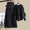 Plus Size Fashionable Slimming Skirt Set Spring