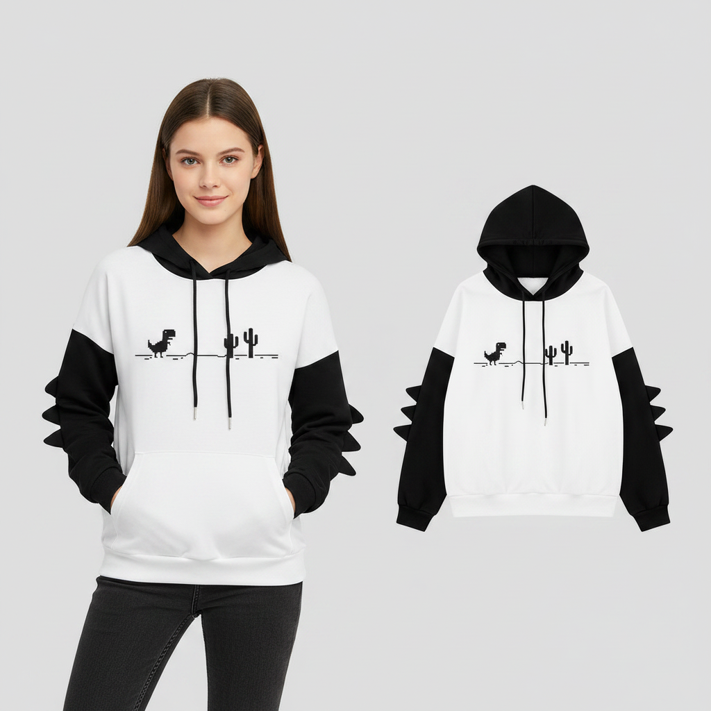 Sweat-shirt japonais streetwear dinosaure drôle