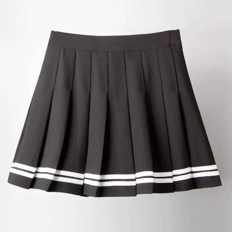 Gothic Pleated Mini Skirt with Cross Design