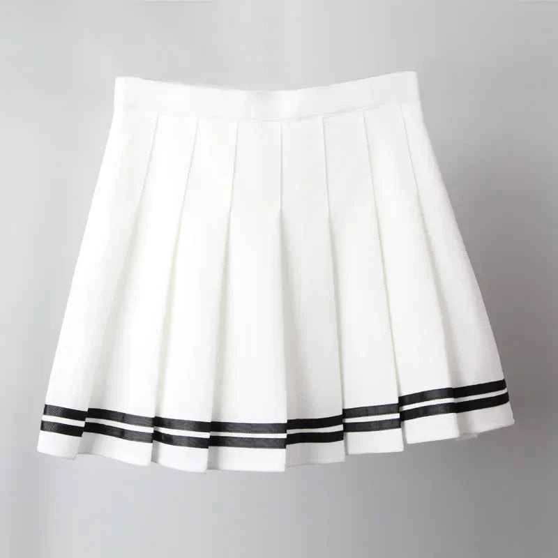 Gothic Pleated Mini Skirt with Cross Design