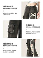 Gothic Ripped Jeans for Women Unique Style