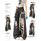 Gothic Ripped Jeans for Women Unique Style