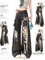 Gothic Ripped Jeans for Women Unique Style