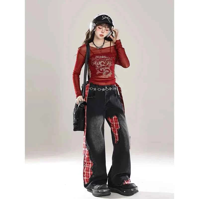 Vusy Kawai Shop Harajuku Baggy Jeans for Women