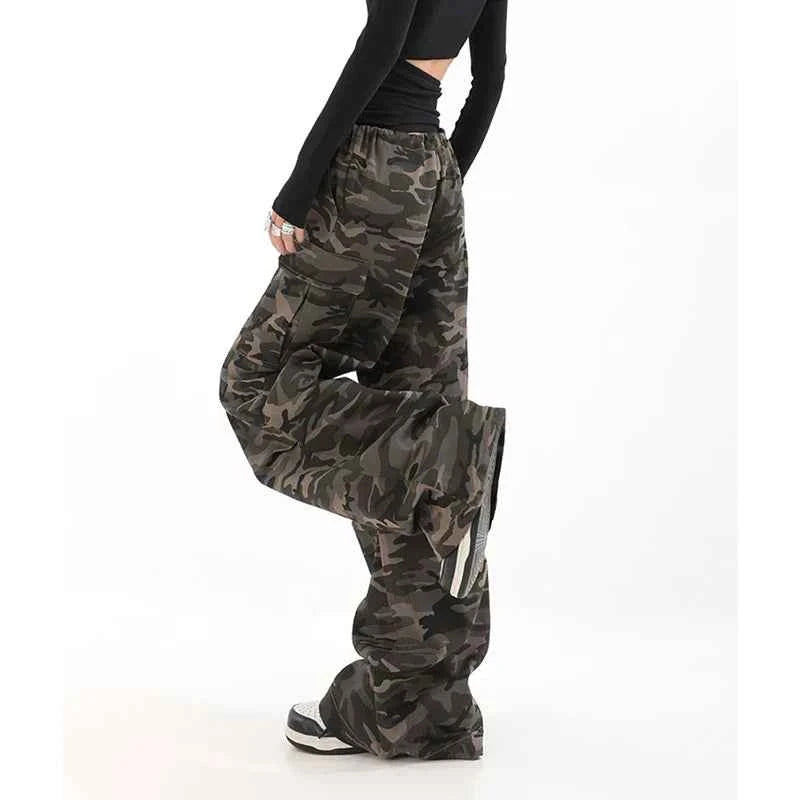 Harajuku Camo Cargo Pants for Street Style