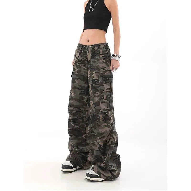 Harajuku Camo Cargo Pants for Street Style