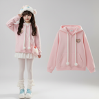 Harajuku süße pink bestickte Jacke