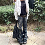 Harajuku Gemstone Jeans for Trendy Style