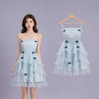 Hero corregida del vestido azul de una sola pieza