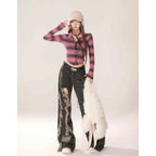 Vusy Kawai Shop High Waist Ripped Black Jeans for Women