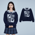 Japanisches Preppy-Stil Freizeit-Sweatshirt