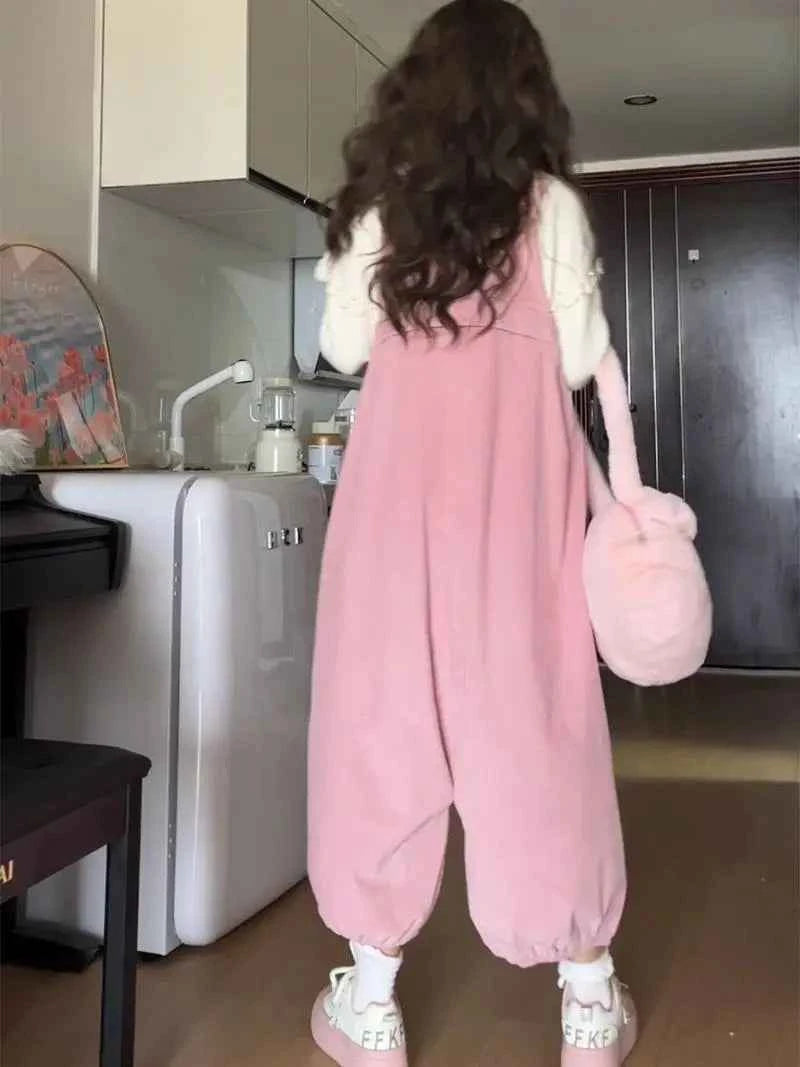 Cute Kawaii Corduroy Overalls