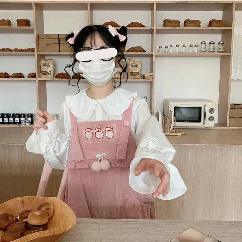 Cute Kawaii Corduroy Overalls