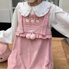 Cute Kawaii Corduroy Overalls