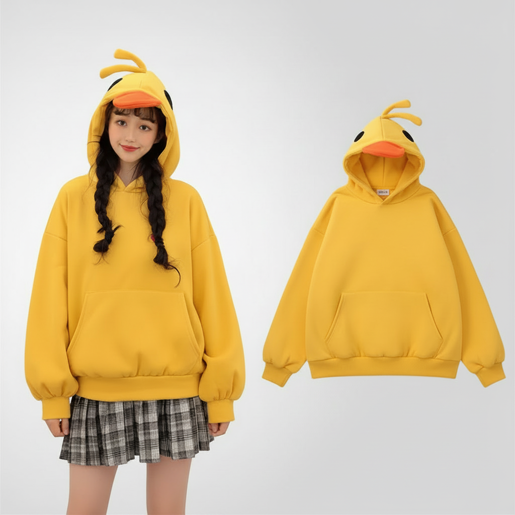 Sweat à capuche japonais Kawaii Canard pour femme mignon