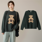 Kawaii-Pullover mit Bärenmotiv für Damen