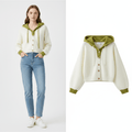 Cardiganpullover im koreanischen Stil mit Kapuze